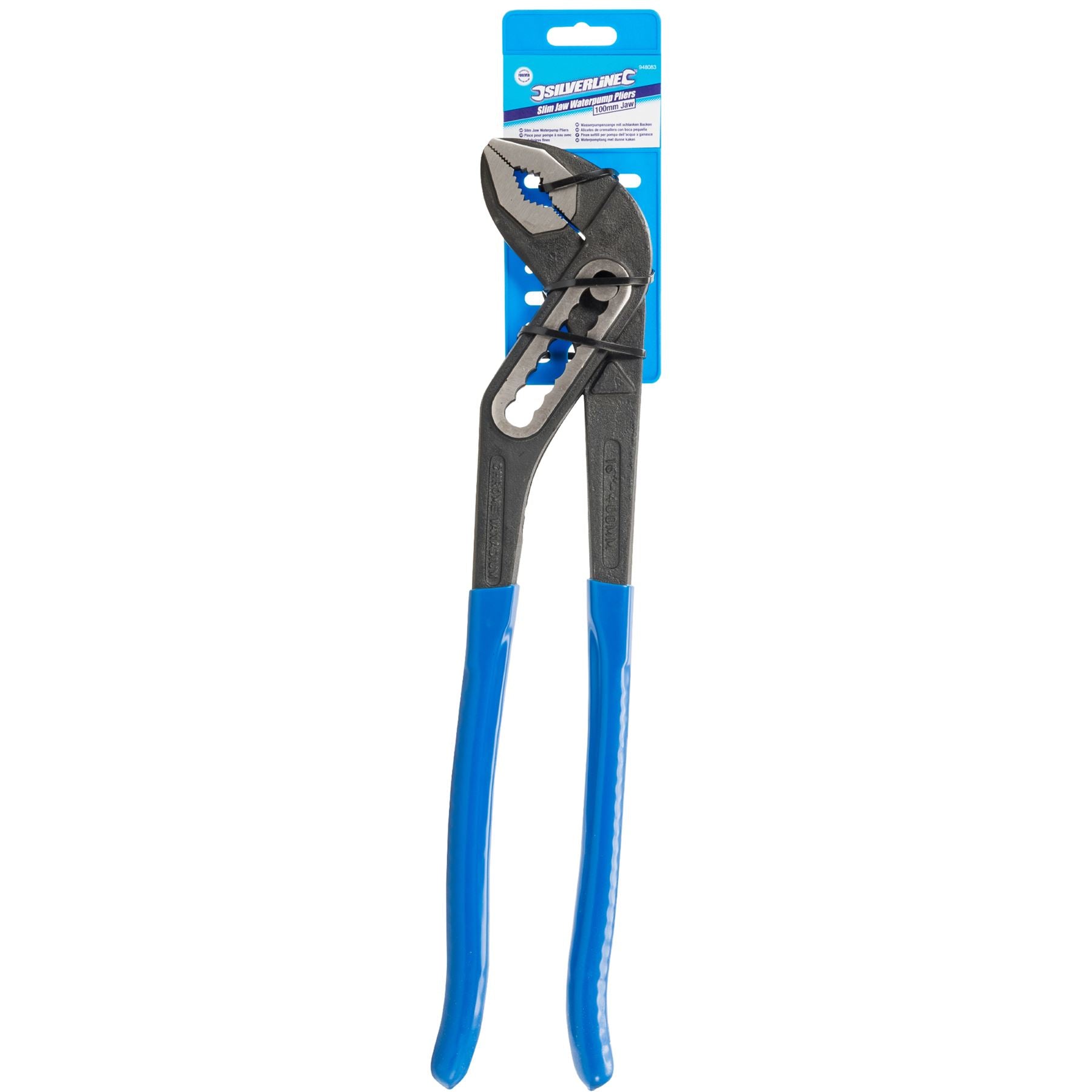 Silverline Plumbers Slim Jaw Soft Grip Waterpump Pipe Wrench Pliers 180 - 400mm