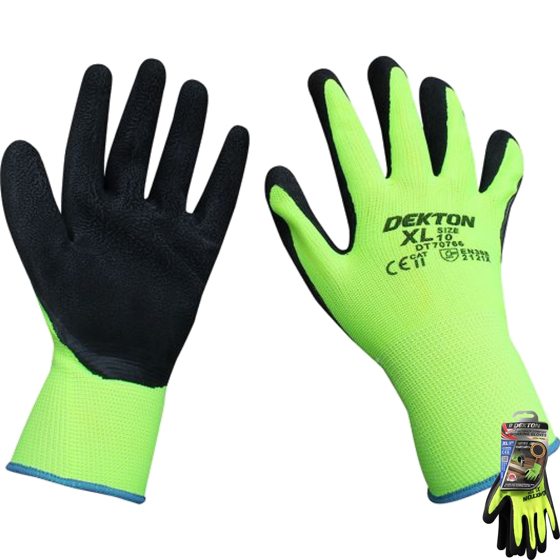 Dekton Premium Latex Coated Ultimate Comfort Gloves High Grip 1pc 6pc Or 12pc