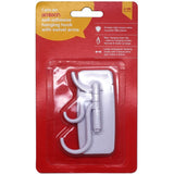 Amtech White Plastic Self Adhesive Strong Sticky Removable Wall Door Hooks
