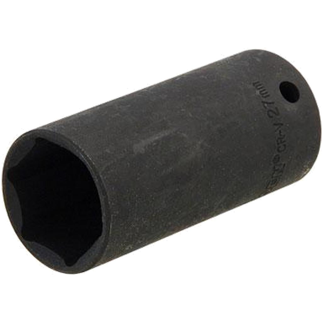 Neilsen 1/2" Drive Standard Deep Square Metric Single Impact Socket 27mm