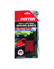 Dekton 1/3 Sanding Pads Rectangular Sheets 40 60 80 120 Or Mixed Grit 93 x 185mm