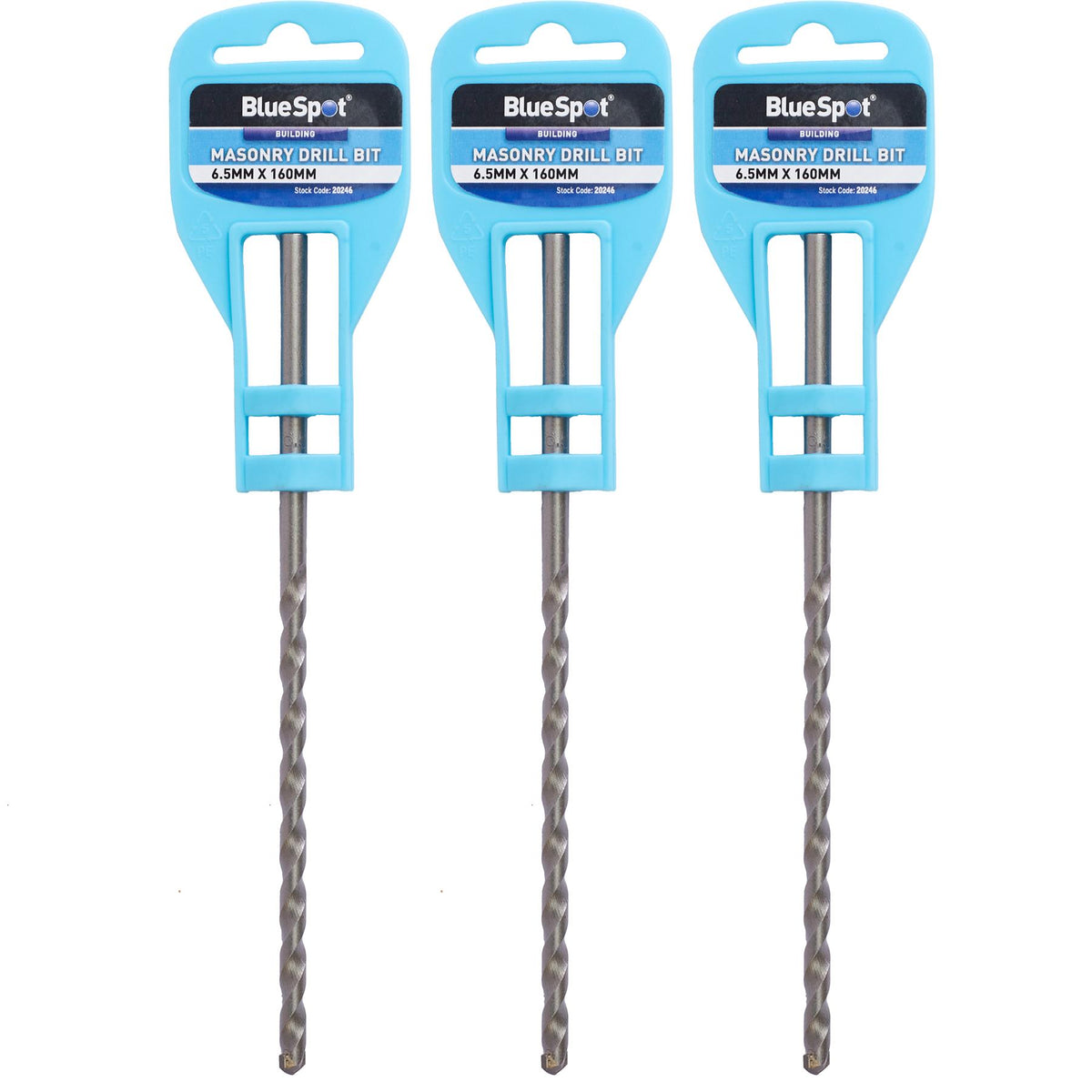 BlueSpot Masonry Hammer Drill Bits Stone Brick Concrete 5.5, 6, 6.5 0r 7mm