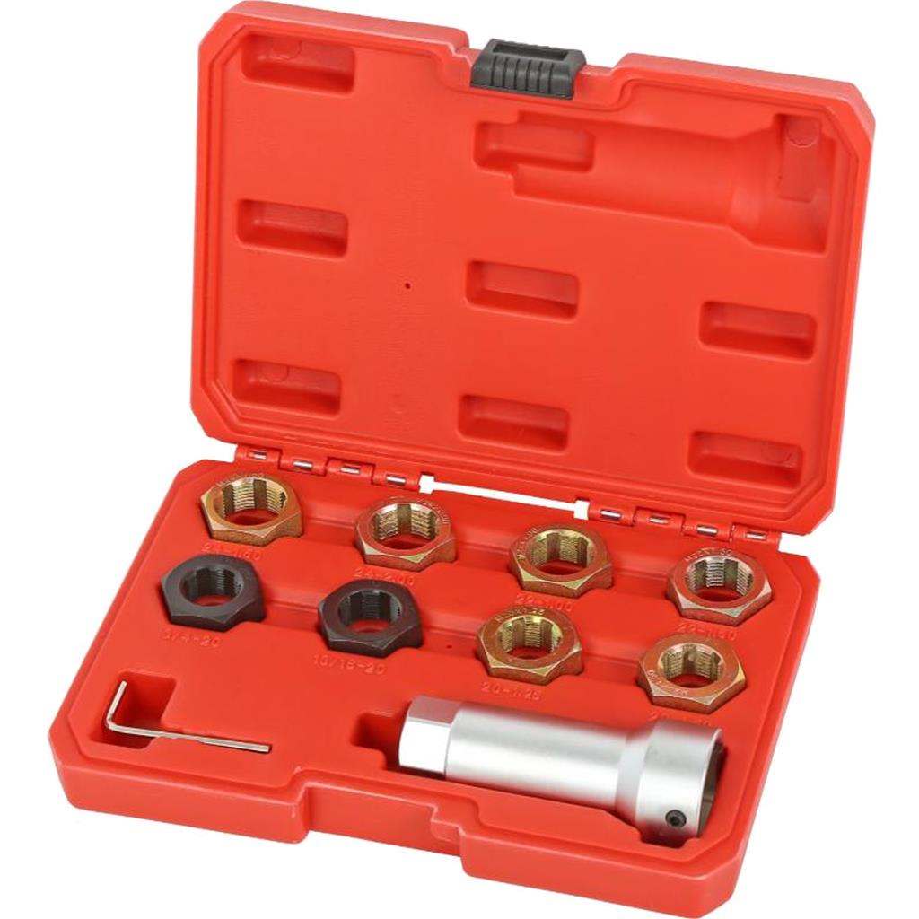 Axle Rethreading Tool Neilsen 9pc Axle Spindle Rethreading Thread Restore Repair Rethread Se ...