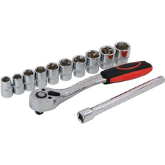 Neilsen 12pc Metric Socket 1/2" Drive Ratchet Extention Bar Set 10mm to 19mm