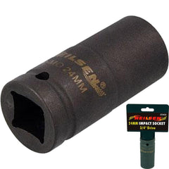 Neilsen 3/4" Drive Standard Deep Square Metric Single Impact Socket 24mm