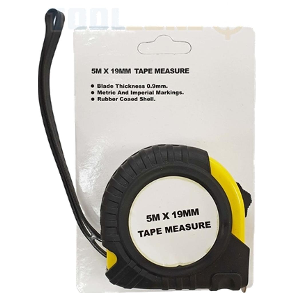 Toolzone 1pc 3pc 6pc Tape Measure Imperial Metric Scale Easy Lock 5m x 19mm