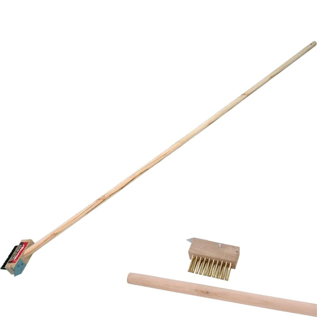 Neilsen Telescopic Weed Brush Wire Broom Head Patio Block Paving Moss Removal