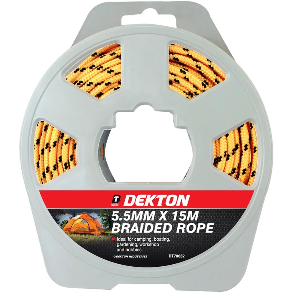 Dekton 15M Utility Diamond Braided Polypropylene Multi Purpose Rope 5.5mm