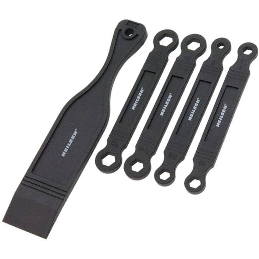 Neilsen 5pc Plastic Double Ring Spanner Pry Bar Set Trim Panel Removal Tool