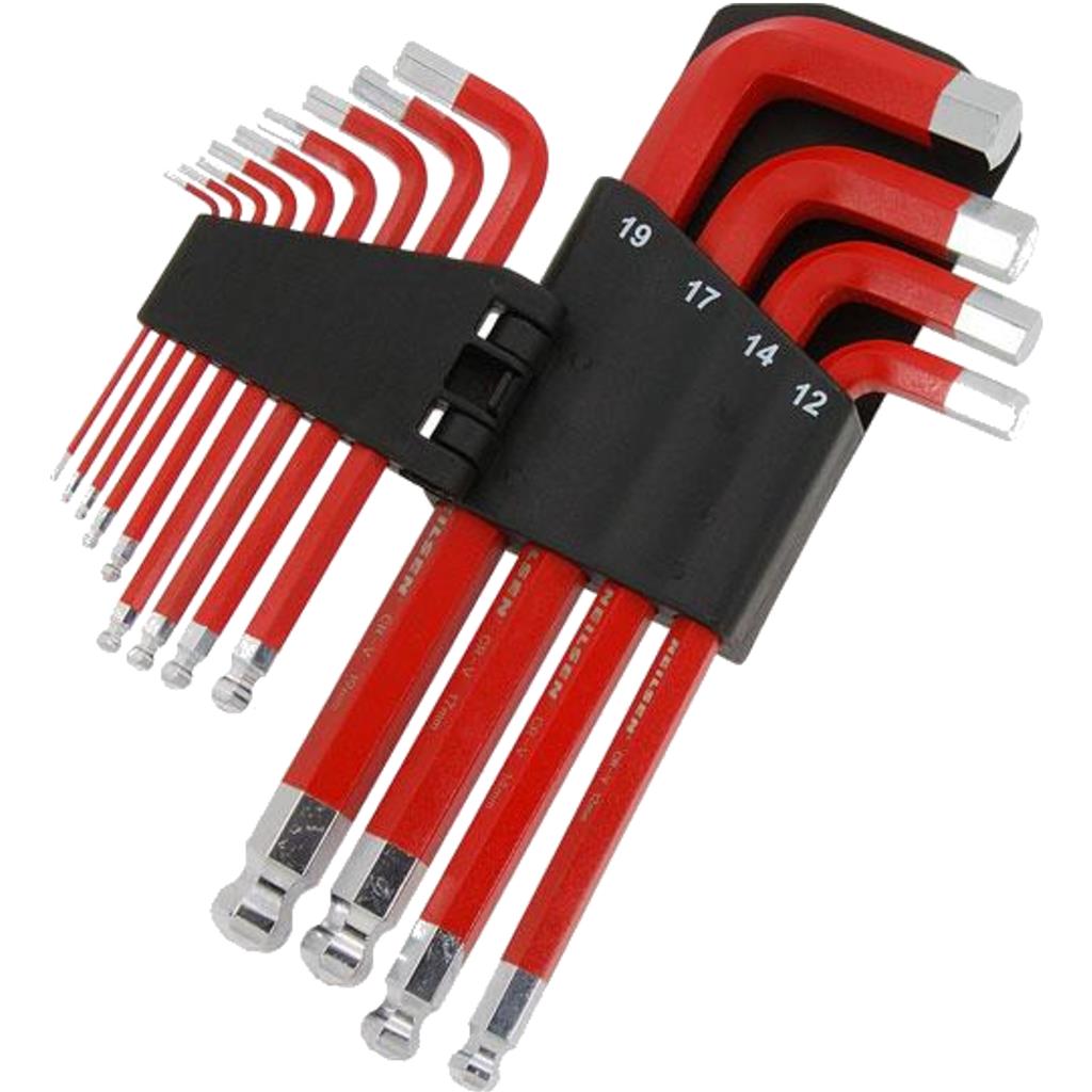 Neilsen 13pc Long Jumbo Metric Ball Point Hex Allen Alan Key Set 2mm - 19mm