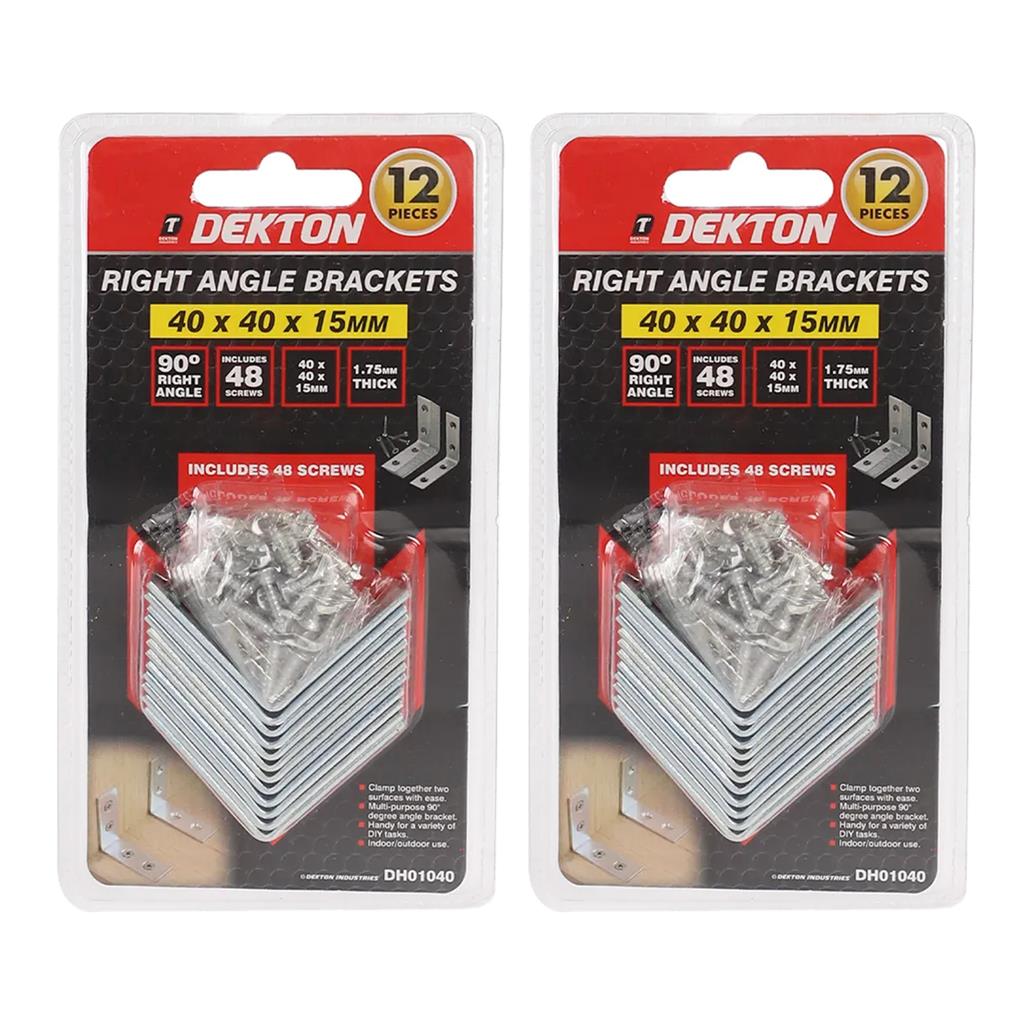 Dekton Mending Plate Joining Bracket Right Angle Corner Connector Fixing 40mm