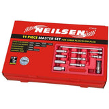 Neilsen 3/8" Long Glow Spark Plug Deep Square Metric Socket Set 8mm - 250mm