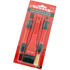 Neilsen 3pc Detailing Car Cleaning Dash Dashboard Vents Dash Trim Brush Set