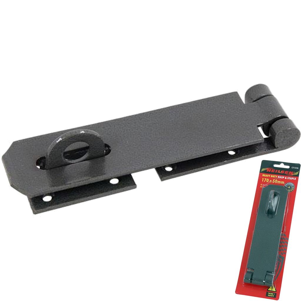 Neilsen Hasp and Staple Gate Door Shed Latch Lock Box Padlocks 170mm x 50mm