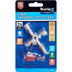 BlueSpot 4 Way Universal Utility Key Cabinet Electric Gas Water Meter Tool