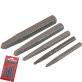 Neilsen 5pc Screw Extractor Remover Tapered Punch Broken Damaged Stud Bolt Set