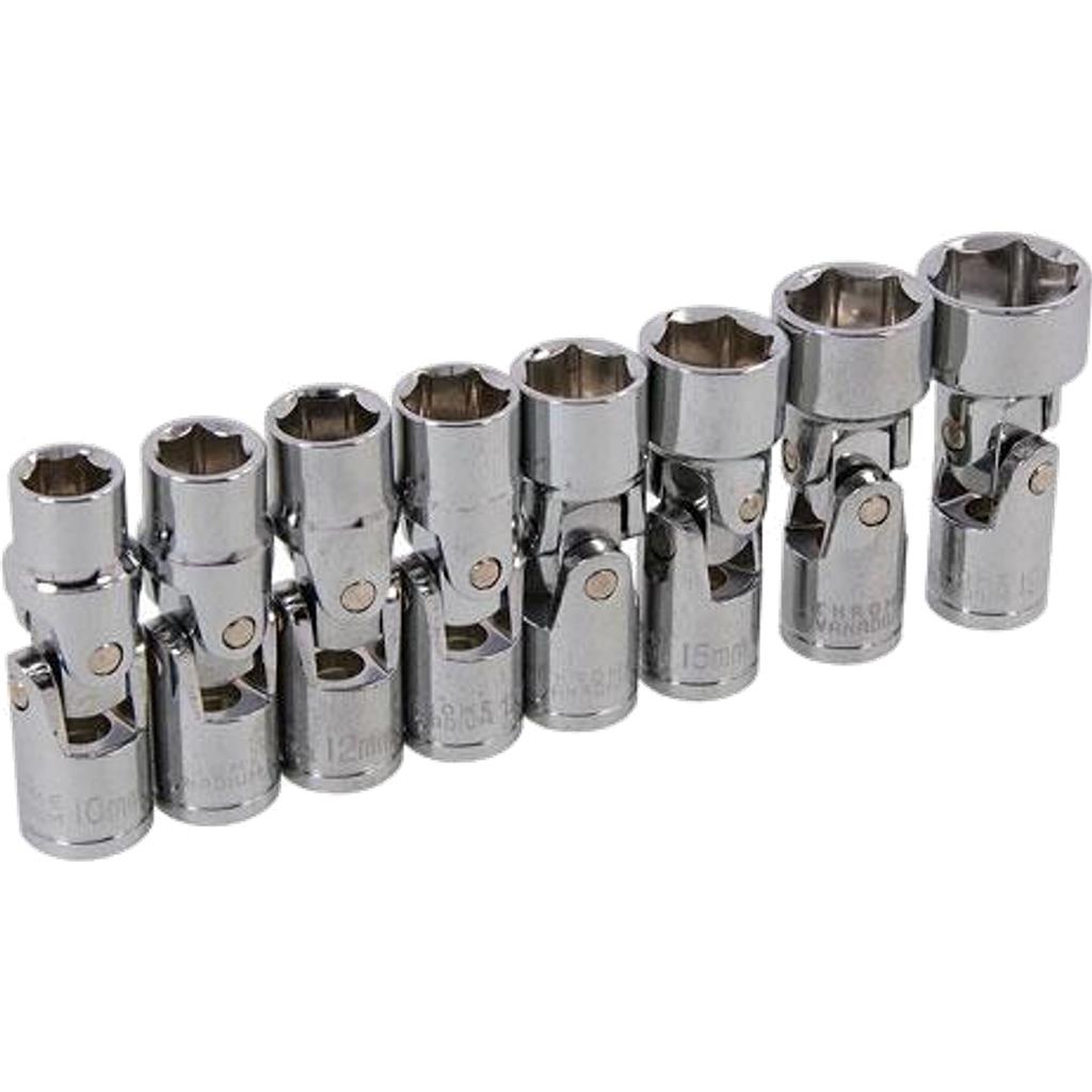 Neilsen Metric Universal Joint Sockets 10mm - 19mm Socket Set 8pc 3/8" Drive