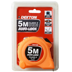 Dekton Hi-vis Tape Measure Auto Lock Imperial Metric Scale 3, 5 Or 7.5m Class 2