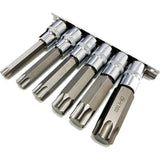 Toolzone 6pc Torx Bit Star Socket Set T55 -T100 Trx 1/2" Drive Sockets