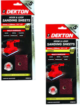 Dekton 1/3 Sanding Pads Rectangular Sheets 40 60 80 120 Or Mixed Grit 93 x 230mm