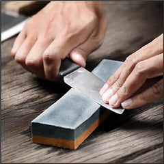 Dekton Double Sided Knife Sharpener Stone Fine Coarse Sharpening Kitchen 200mm