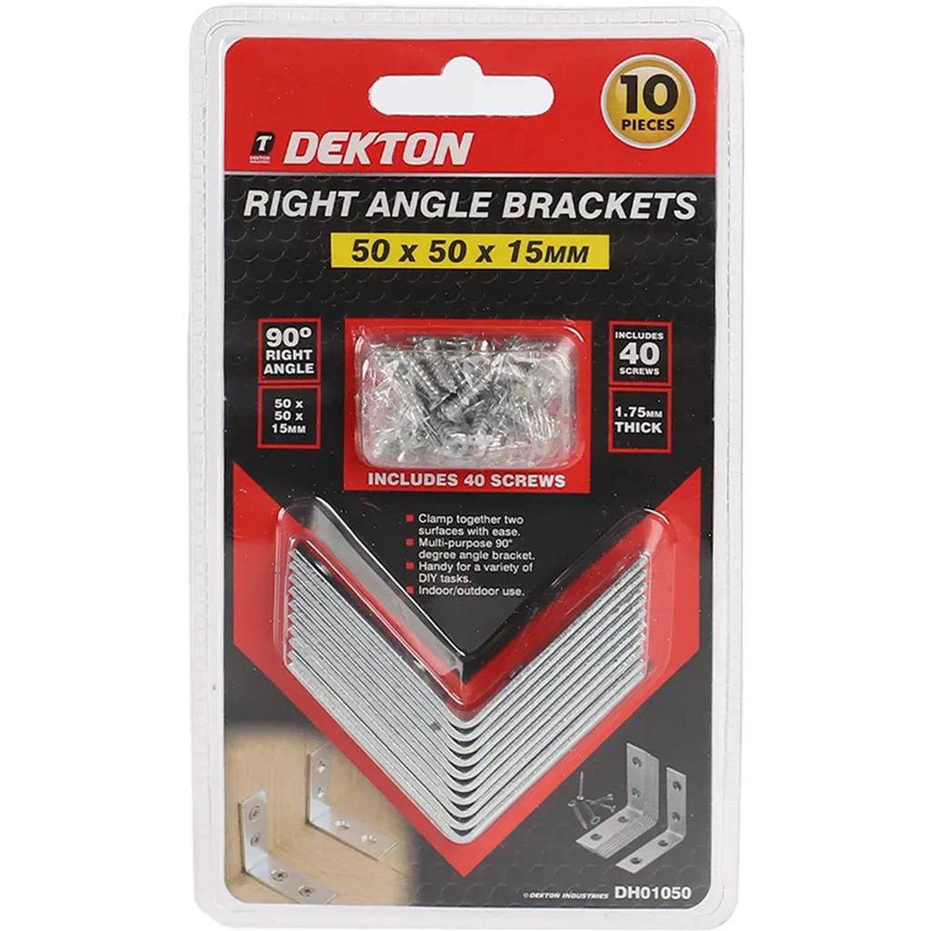 Dekton Mending Plate Joining Bracket Right Angle Corner Connector Fixing 50mm