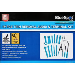 BlueSpot 19pc Car Vehicle Trim Clip & Upholstery Removal Audio & Terminal Set