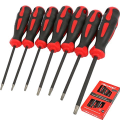 Neilsen 7pc Soft Grip Diamond Tipped Tamper Proof Star Screwdriver Set T10 - T40