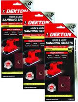 Dekton 1/3 Sanding Pads Rectangular Sheets 40 60 80 120 Or Mixed Grit 93 x 230mm
