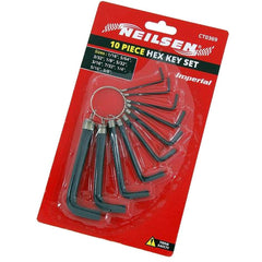 Neilsen 10pc Metric Hex Allen Key Tool Set Allan Alan 1/16" - 3/8"