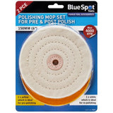 BlueSpot 2pc Cleaning Polishing Buffing Cloth Pad Mop Wheel Grinders Polishers