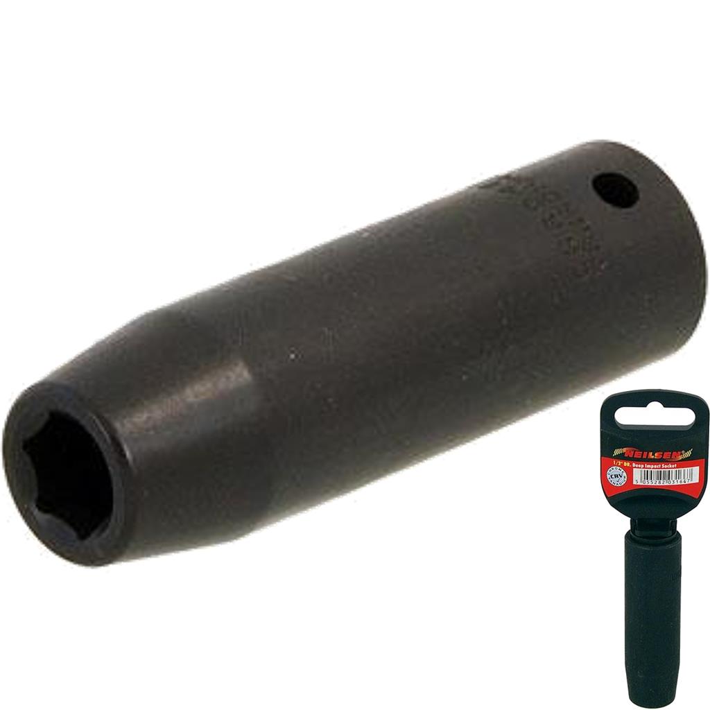 Neilsen 1/2" Drive Standard Deep Square Metric Single Impact Socket 11mm