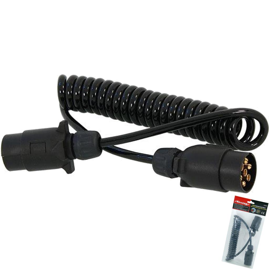 Neilsen 2.5M Trailer Extension Lead Cable Plug Socket Towing Wire Truck 7 Pin