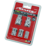 Neilsen 5pc Hex Socket Bit Holder Set Sockets 1/4" 3/8" 1/2" Drive 6mm - 10mm