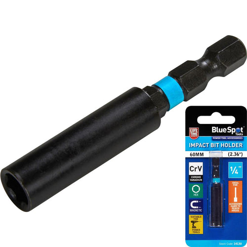 Bluespot 60mm Impact Hex Shank Magnetic Bit Holder Drill Attachment 1/4"