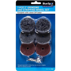 Bluespot 7pc 2" Grinding And Stripping Deburring Rust Paint Removal Wheel Set