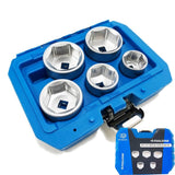 Toolzone Oil Filter Removal Remover Wrench Tool Socket Set 5pc 24mm - 38mm