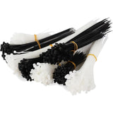 Dekton 1000pc Assorted Black & White Cable Ties Nylon Plastic Zip Tie Wrap