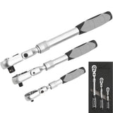 Neilsen 3pc Telescopic Flexible Socket Ratchet Handle Set 1/4" 3/8" 1/2" Set