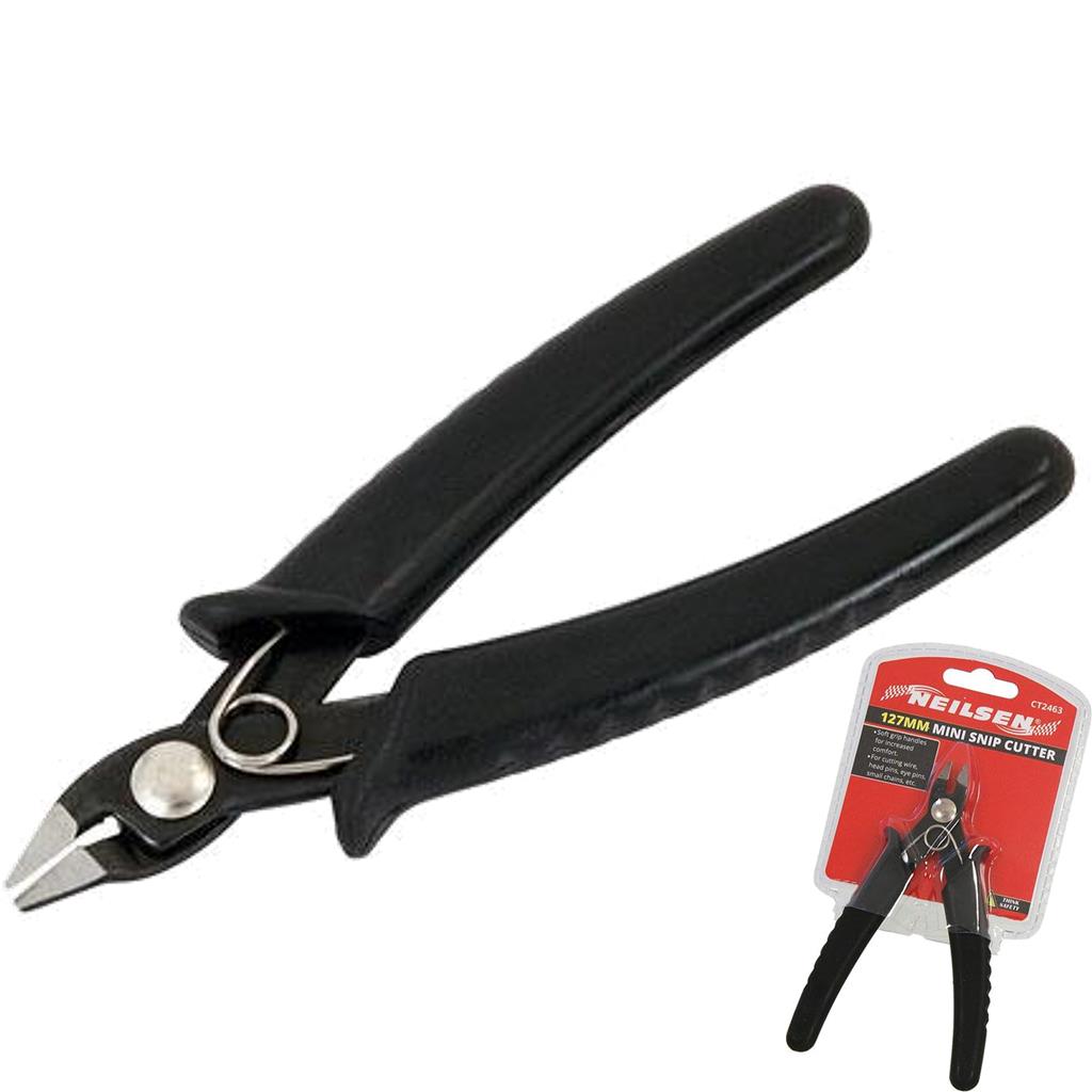 Neilsen 127mm Precision Flush Mini Wire Side Cutter Pliers Cable Snips