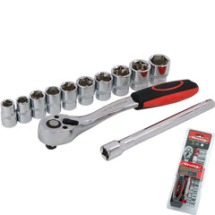 Neilsen 12pc Metric Socket 1/2" Drive Ratchet Extention Bar Set 10mm to 19mm