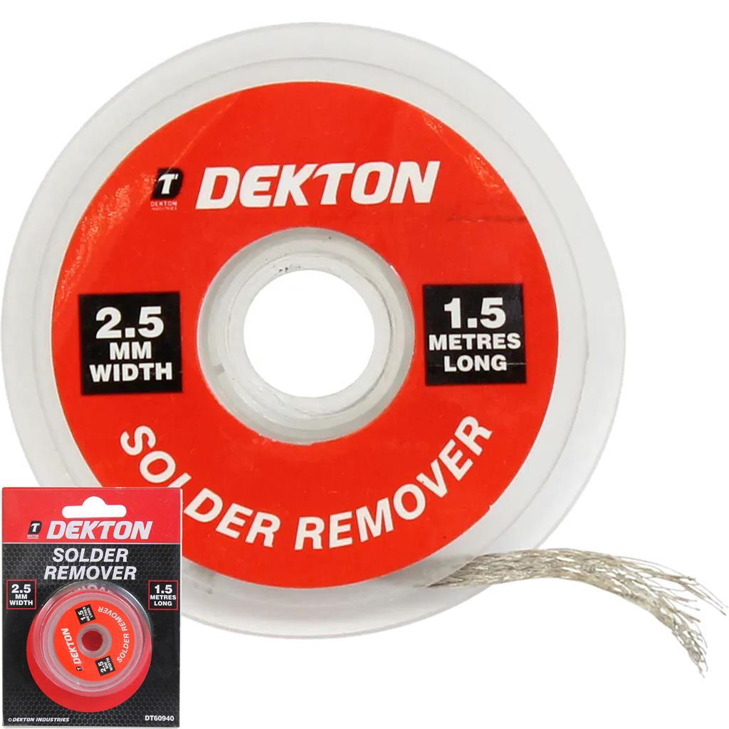 Dekotn 2.5mm Braid Solder Wick Desoldering Mop Sucker Fluxed Remover Wire
