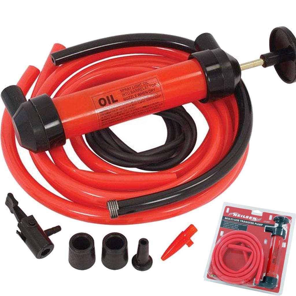 Neilsen Multi Use Transfer Siphon Syphon Air Pump Fuel Water Liquid Extractor