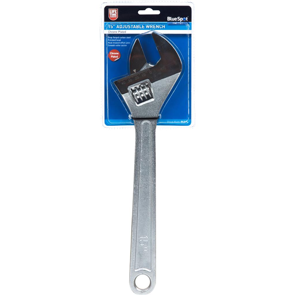 BlueSpot Adjustable Spanner Extra Long Large Handle Drop Forged Wrench 15"