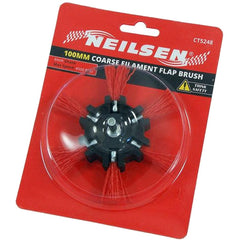 Neilsen Nylon Abrasive Filament Flap Brush Drill Rust Paint Remover Wood Metal