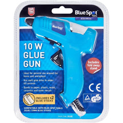 Bluespot Hot Melt 10W Corded Glue Gun With Foldaway Stand Craft Wood Plastic