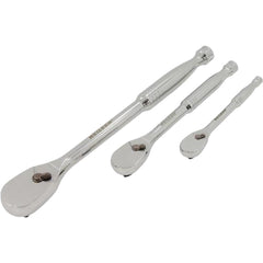 Neilsen Socket Pear Head Ratchet Handle Set 1/4" 3/8" 1/2" 90T Set EVA Foam 3pc