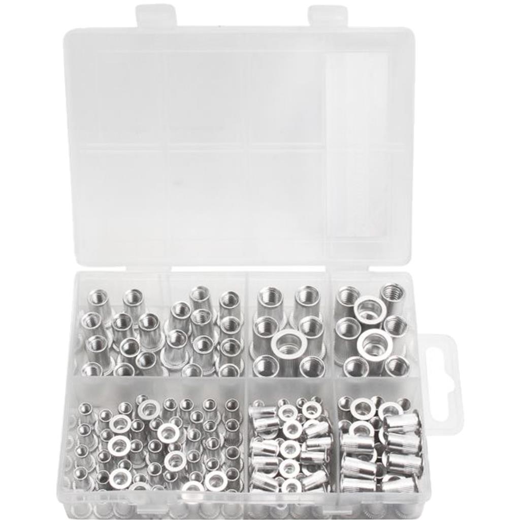 Bluespot 165pc Assorted DIY Workshop Hardware Storage Aluminium Nut Rivets Set