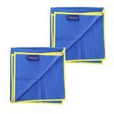Goodyear 2pc Microfibre Waffle Microfibre Car Cleaning Cloth Wash Absorbent