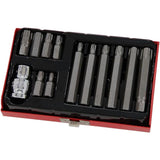 Neilsen 13pc Torx Bit Star Key Socket Long & Short Set 1/2" T30 - T60